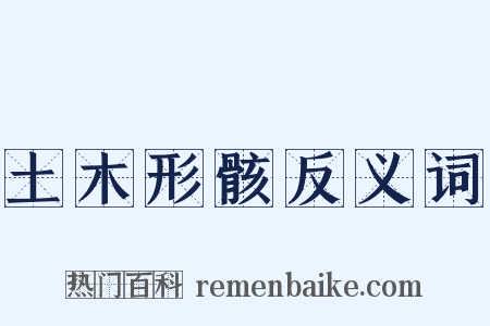 土木形骸反义词是什么意思的图片